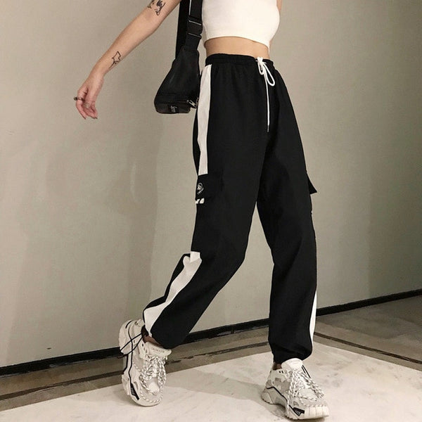 Hot Big Pockets Cargo pants women High Waist Loose Streetwear pants Baggy Tactical Trouser hip hop high quality joggers pants