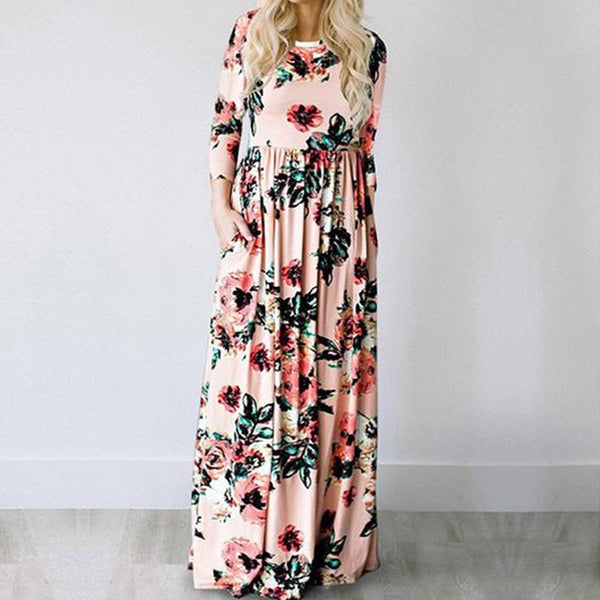 Women Summer Maxi Dress 2019 White Floral Print Boho Beach Dress Ladies Long Evening Party Dress Sundress Vestidos de festa 3XL