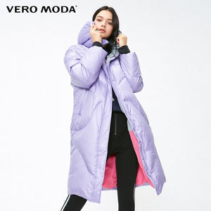 Vero Moda 2019 new hooded white duck down padded long down jacket women | 318412512